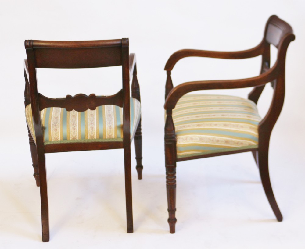 George 111 Mahogany Pair of Armchairs View IV