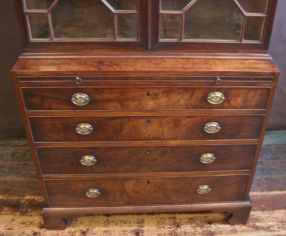 Fine George 111 Mahogany Bookcase on Chest View IV