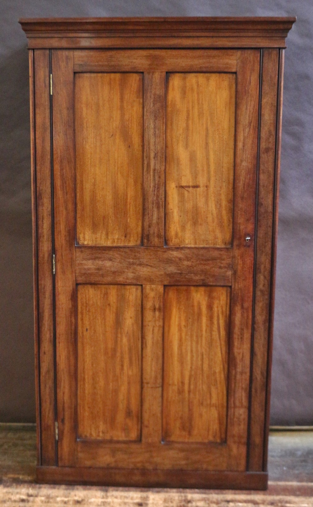19C Mahogany 1 Door Hall Cupboard