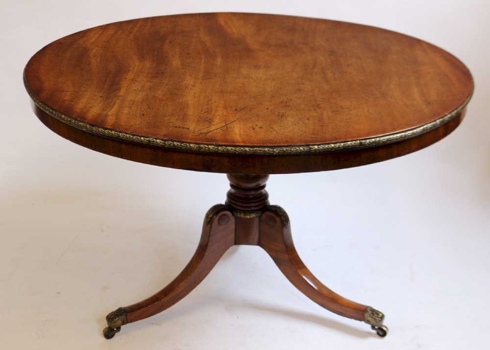 Regency Mahogany Ormolu Decorated Circular Centre Table View II