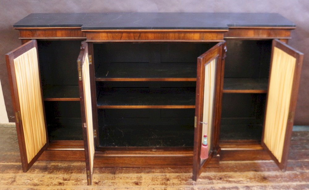 Regency Rosewood 4 Door Breakfront Side Cabinet View II