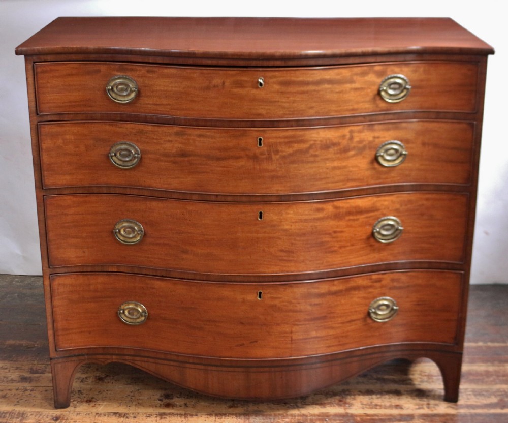 George 111 Mahogany 4 Drawer Serpentine Chest View II