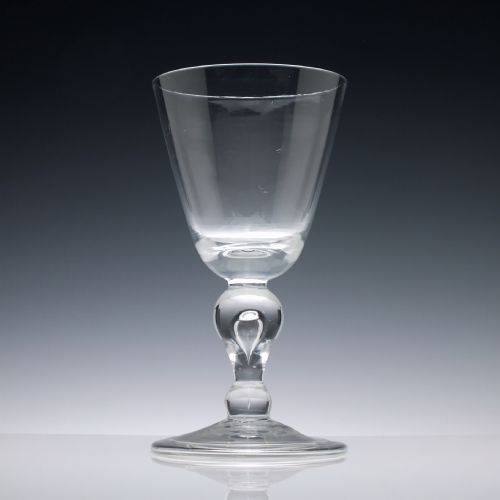 Large Queen Anne Baluster Glass Goblet C1710