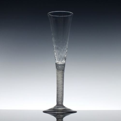 fig 1. Rare Antique Georgian Air Twist Ratafia Glass c1760 (over 8 inches tall)