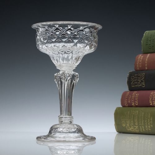 Moulded 18th Century Pedestal Stem Sweetmeat Glass C1760