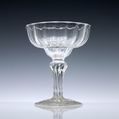 18th Century Pedestal Stem Champagne Glass C1750