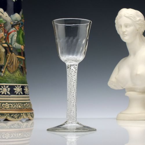 18th Century Double Series Air Twist Wine Glass C1760