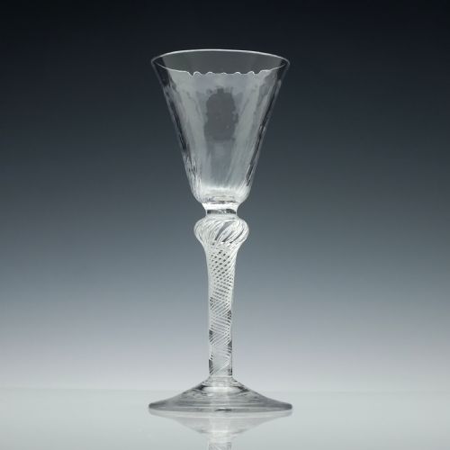 Rare Georgian Air Twist Wine Glass C1750