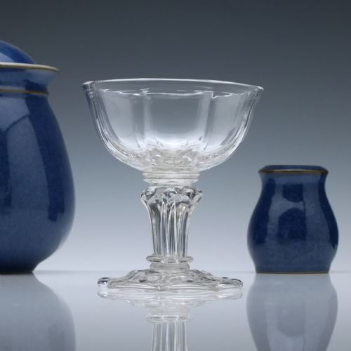 Rare 18th Century Pedestal Stem Champagne Glass C1750