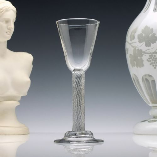 18th Century Incised Twist Wine Glass C1755