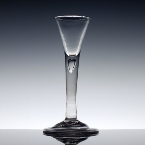 fig 1. Antique Georgian 18th Century Cordial Wine Glass c1740