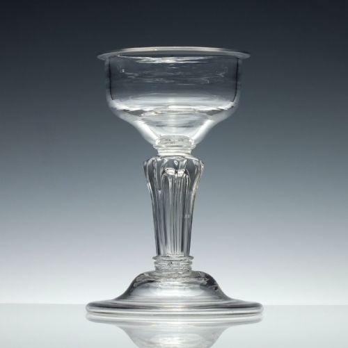 fig 1. 18th Century Pedestal Stem Sweetmeat Glass c1760