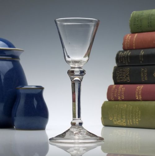 Antique 18th Century Georgian Balustroid Wine Glass C1740