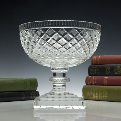 19th Century Cut Glass Pedestal Bowl C1830