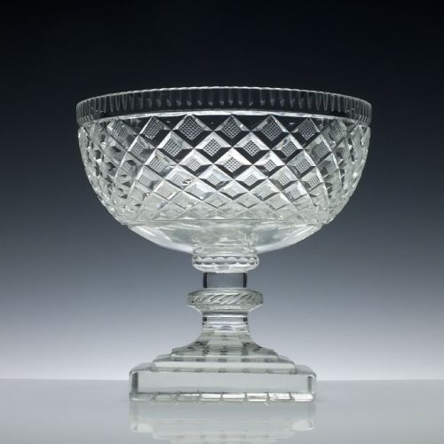 fig 1. 19th Century Cut Glass Pedestal Bowl c1830
