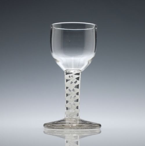 Georgian Opaque Twist Dram Glass C1760