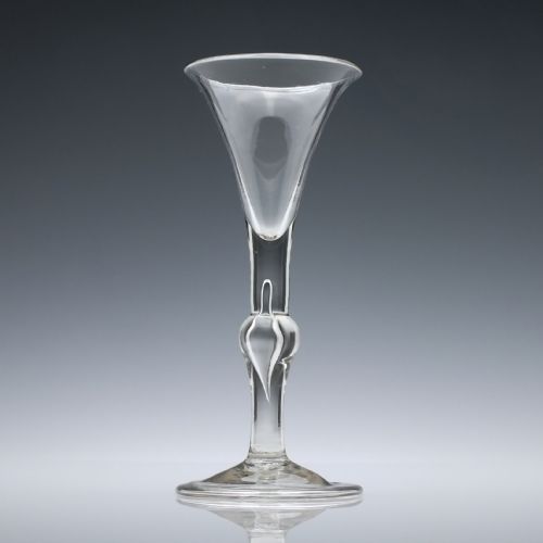 Georgian Kit Kat Balustroid Wine Glass C1740