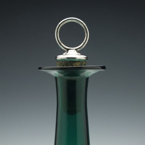 fig 1. Engraved 19th Century Green Glass Union Decanter c1830