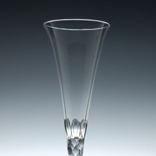 GEORGIAN FACET CUT CHAMPAGNE GLASS C1780 - ADDITIONAL PHOTO 4