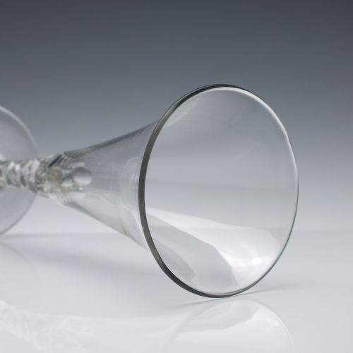 GEORGIAN FACET CUT CHAMPAGNE GLASS C1780 - ADDITIONAL PHOTO 7