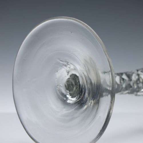 GEORGIAN FACET CUT CHAMPAGNE GLASS C1780 - ADDITIONAL PHOTO 9