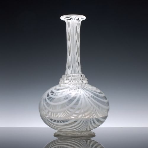 Antique 19th Century Victorian Nailsea Glass Wine Carafe C1845