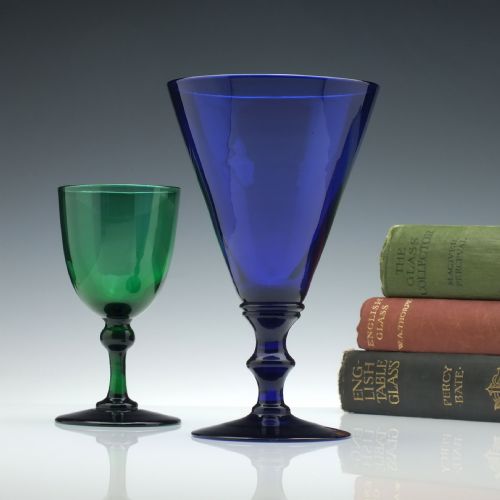 fig 1. Pair of 19th Century Blue Glass Rummers c1860