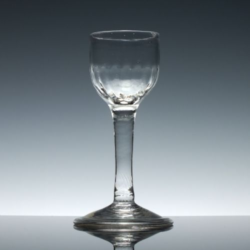 Antique 18th Century Georgian Plain Stem Wine Glass C1740