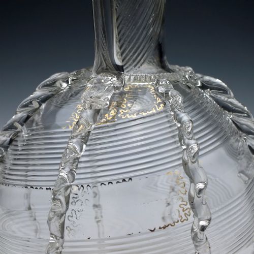 VINTAGE DUTCH RENAISSANCE REVIVAL GLASS CLARET JUG C1935 - ADDITIONAL PHOTO 3