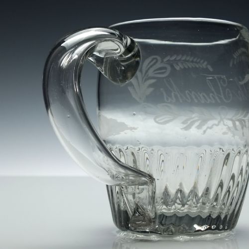 19TH CENTURY ENGRAVED GLASS DUTCH TANKARD C1810 - ADDITIONAL PHOTO 7