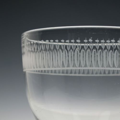 PAIR OF ENGRAVED 19TH CENTURY GLASS RUMMERS C1830 - ADDITIONAL PHOTO 2