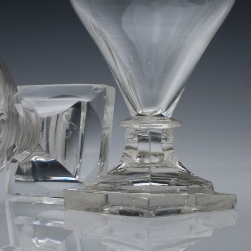 PAIR OF ENGRAVED 19TH CENTURY GLASS RUMMERS C1830 - ADDITIONAL PHOTO 5