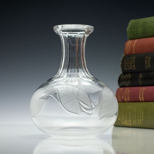 19th century victorian engraved richardson glass wine carafe c1880 - CATEGORY: ANTIQUE GLASS - DATED VICTORIAN