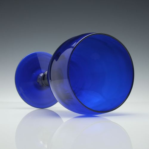PAIR OF 19TH CENTURY BLUE GLASS RUMMERS C1880 - ADDITIONAL PHOTO 5