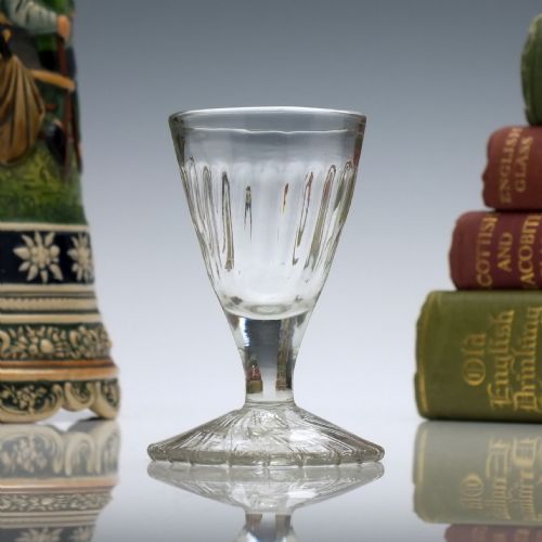 Antique 18th Century Georgian Rib Moulded Dram Glass C1760
