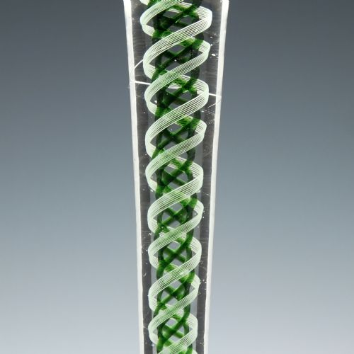 JOSEPHINENHUTTE COLOUR TWIST CHAMPAGNE GLASS C1900 - ADDITIONAL PHOTO 3