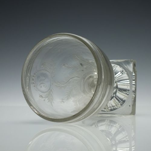 ENGRAVED 19TH CENTURY GLASS UNION RUMMER C1800 - ADDITIONAL PHOTO 4