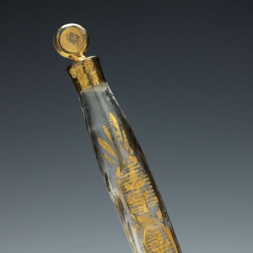 GILDED 19TH CENTURY PERFUME BOTTLE C1860 - ADDITIONAL PHOTO 1