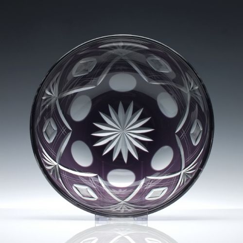 Antique Amethyst Cut Glass Bowl C1890