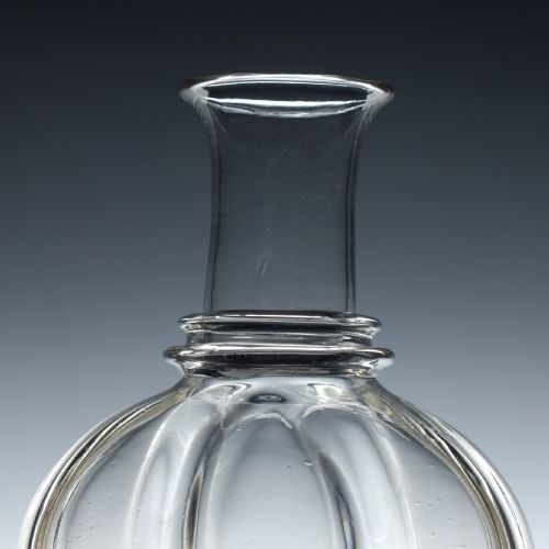 19TH CENTURY PILLAR MOULDED GLASS CARAFE C1860 - ADDITIONAL PHOTO 2