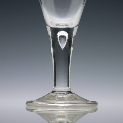 VICTORIAN PLAIN STEM WINE GLASS C1840 - ADDITIONAL PHOTO 4