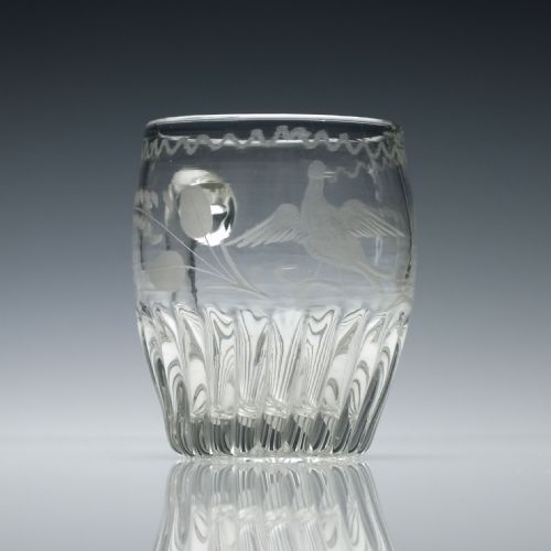 19TH CENTURY ENGRAVED DUTCH GLASS TANKARD C1810 - ADDITIONAL PHOTO 1