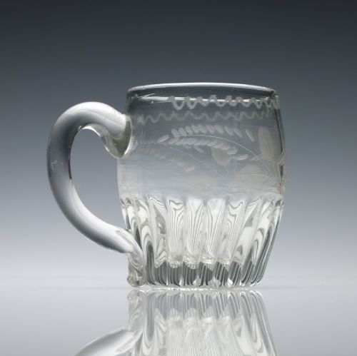 19TH CENTURY ENGRAVED DUTCH GLASS TANKARD C1810 - ADDITIONAL PHOTO 2