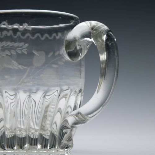 19TH CENTURY ENGRAVED DUTCH GLASS TANKARD C1810 - ADDITIONAL PHOTO 3