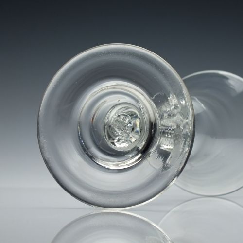 GEORGIAN BALUSTER STEM GLASS GOBLET C1730 - ADDITIONAL PHOTO 7