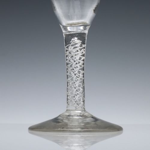 ENGRAVED 18TH CENTURY AIR TWIST ALE GLASS C1750 - ADDITIONAL PHOTO 5
