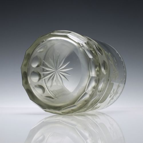 LARGE MASONIC ENGRAVED 19TH CENTURY GLASS BEAKER C1855 - ADDITIONAL PHOTO 9