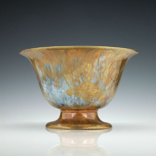 WEDGWOOD BUTTERFLY PATTERN LUSTRE BOWL C1920 - ADDITIONAL PHOTO 1