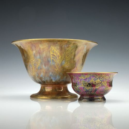 WEDGWOOD BUTTERFLY PATTERN LUSTRE BOWL C1920 - ADDITIONAL PHOTO 4