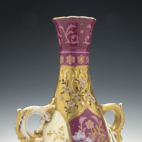 PAIR OF 19TH CENTURY ROYAL BONN VASES C1880 - ADDITIONAL PHOTO 3